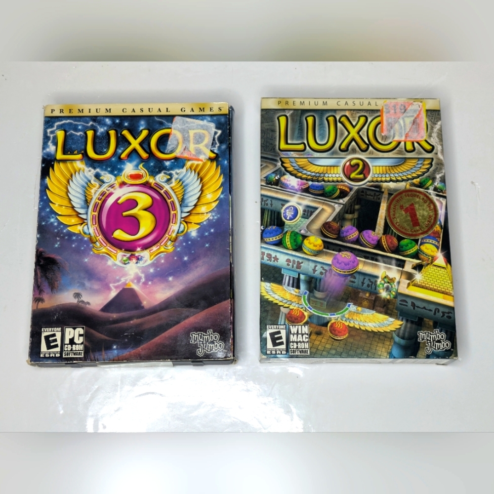 Luxor 2 & 3 PC and MAC Games CD-roms in VG condition